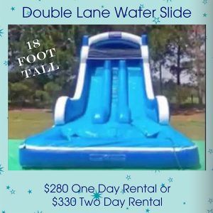 Double Lane Blue Water Slide